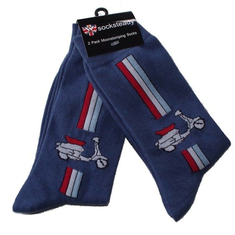 Warrior Retro Lambretta Vintage Socksteady Socks pack of 2 pairs Mod Scooter 
