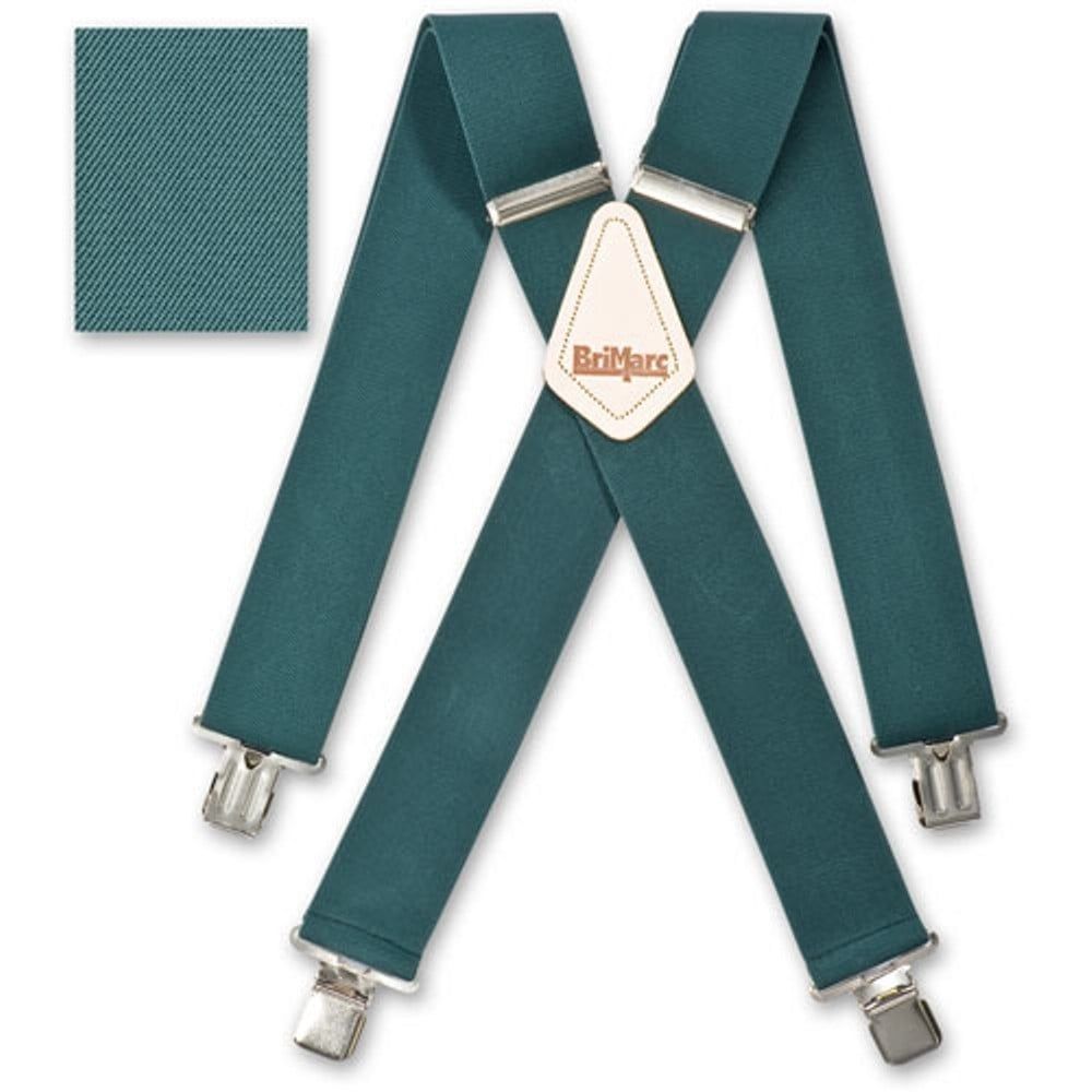 Brimarc Mens Heavy Duty Hunters Green Braces Trouser Belt Suspender 2" 50mm Wide 