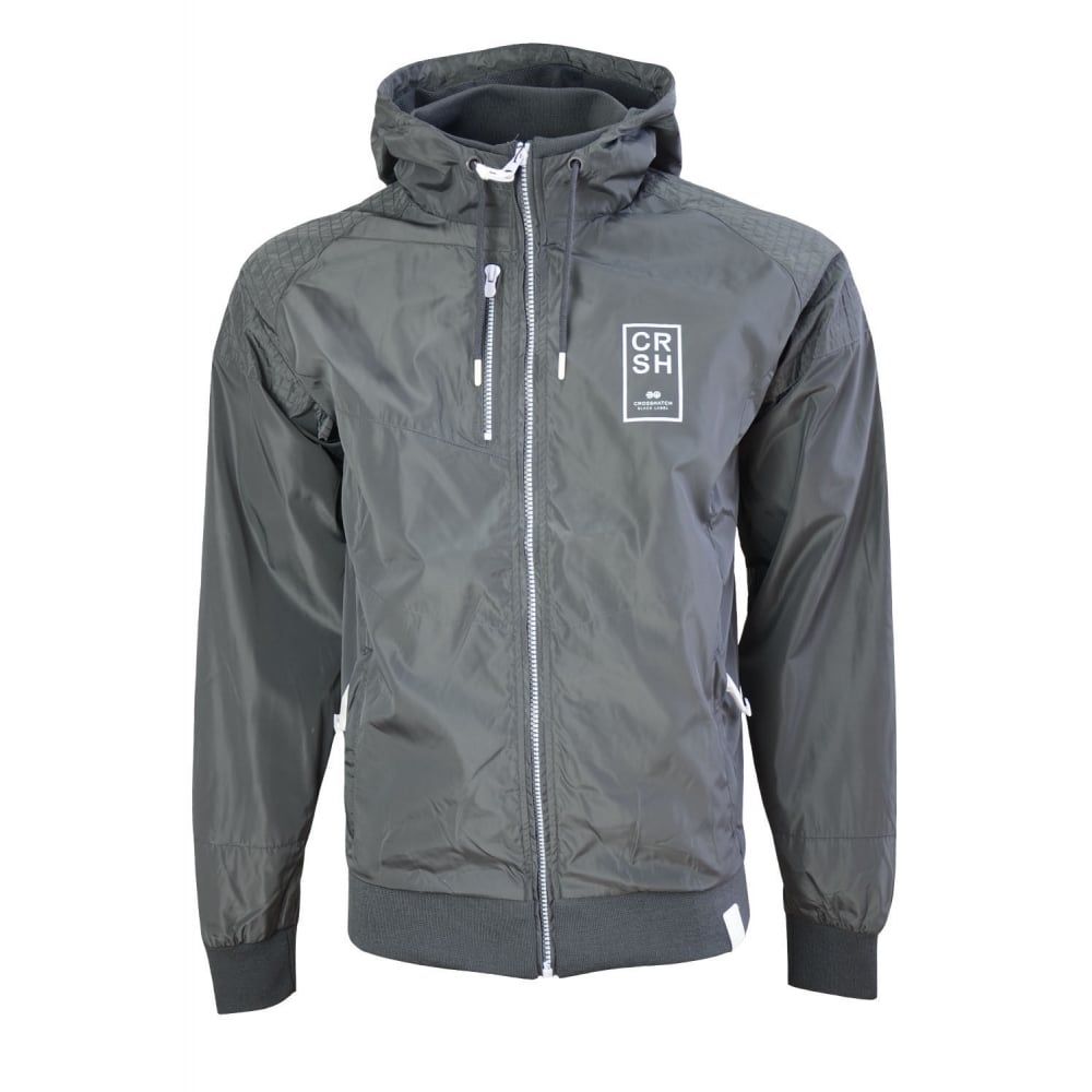 Crosshatch Windbreaker Jacket Lightweight Zip Summer Voisin Hooded Top Magnet