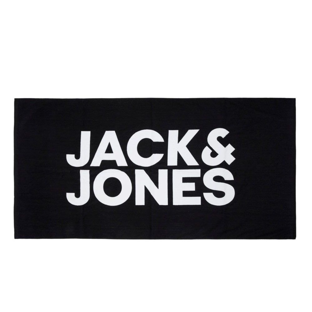 Adults Jack & Jones JACLogo New Beach Towel Black