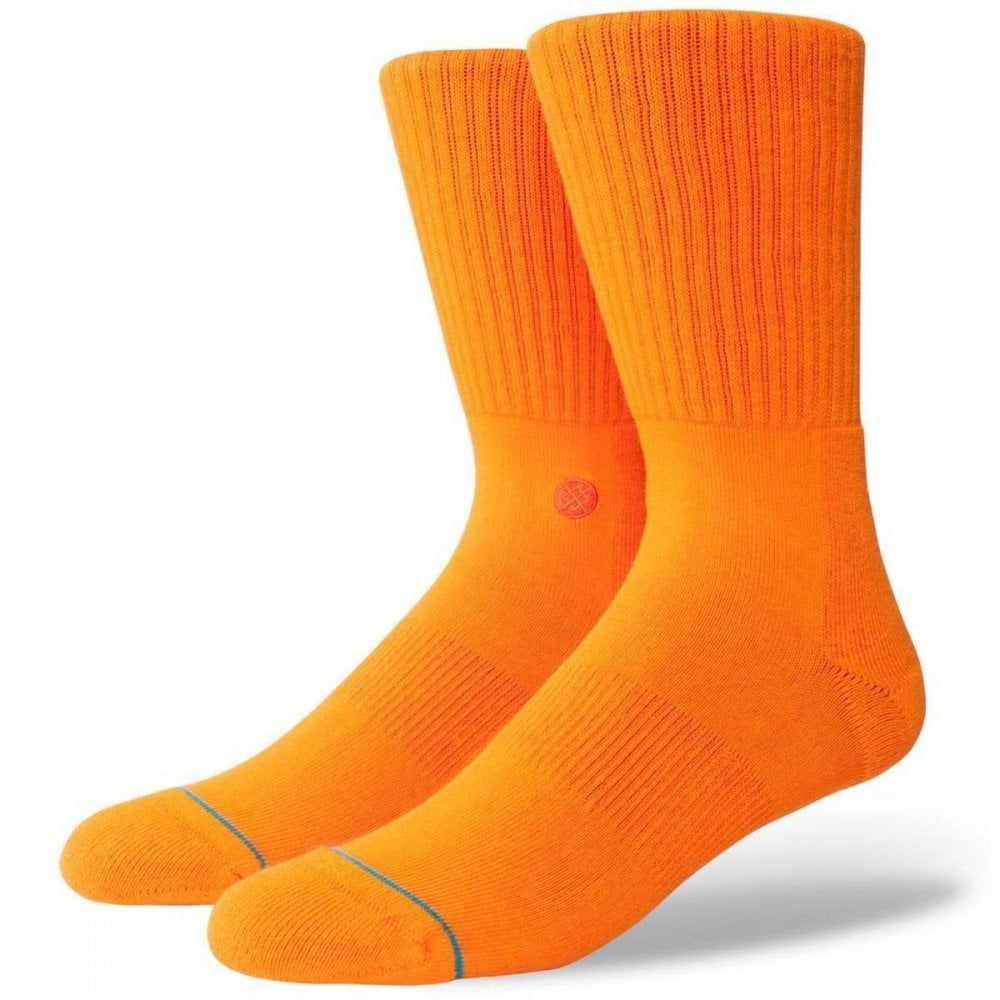 Stance Mens New Classic Crew Comfort Icon Anthem Socks Orange 