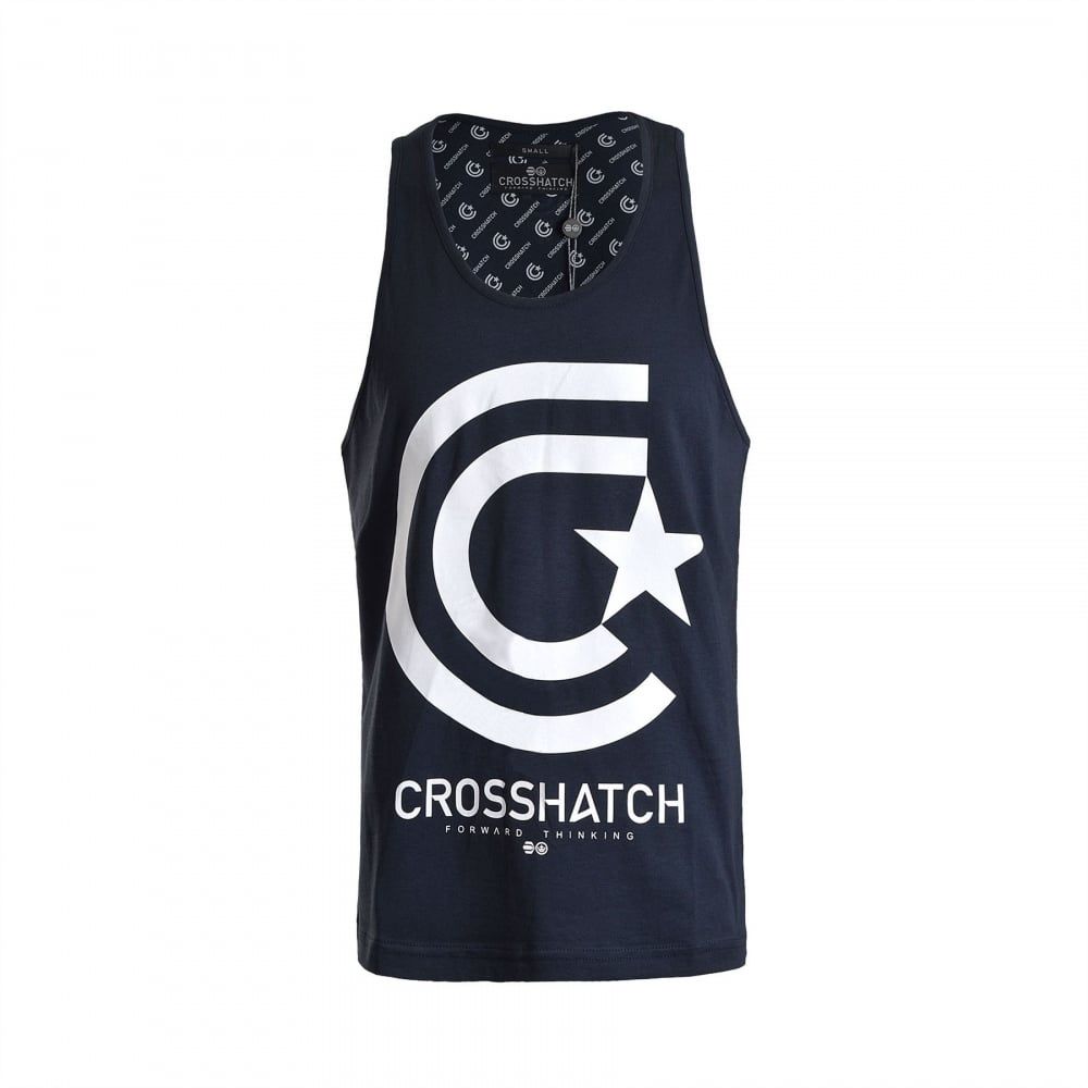 Crosshatch Mens Branded Kimmel Casual Vest Total Eclipse