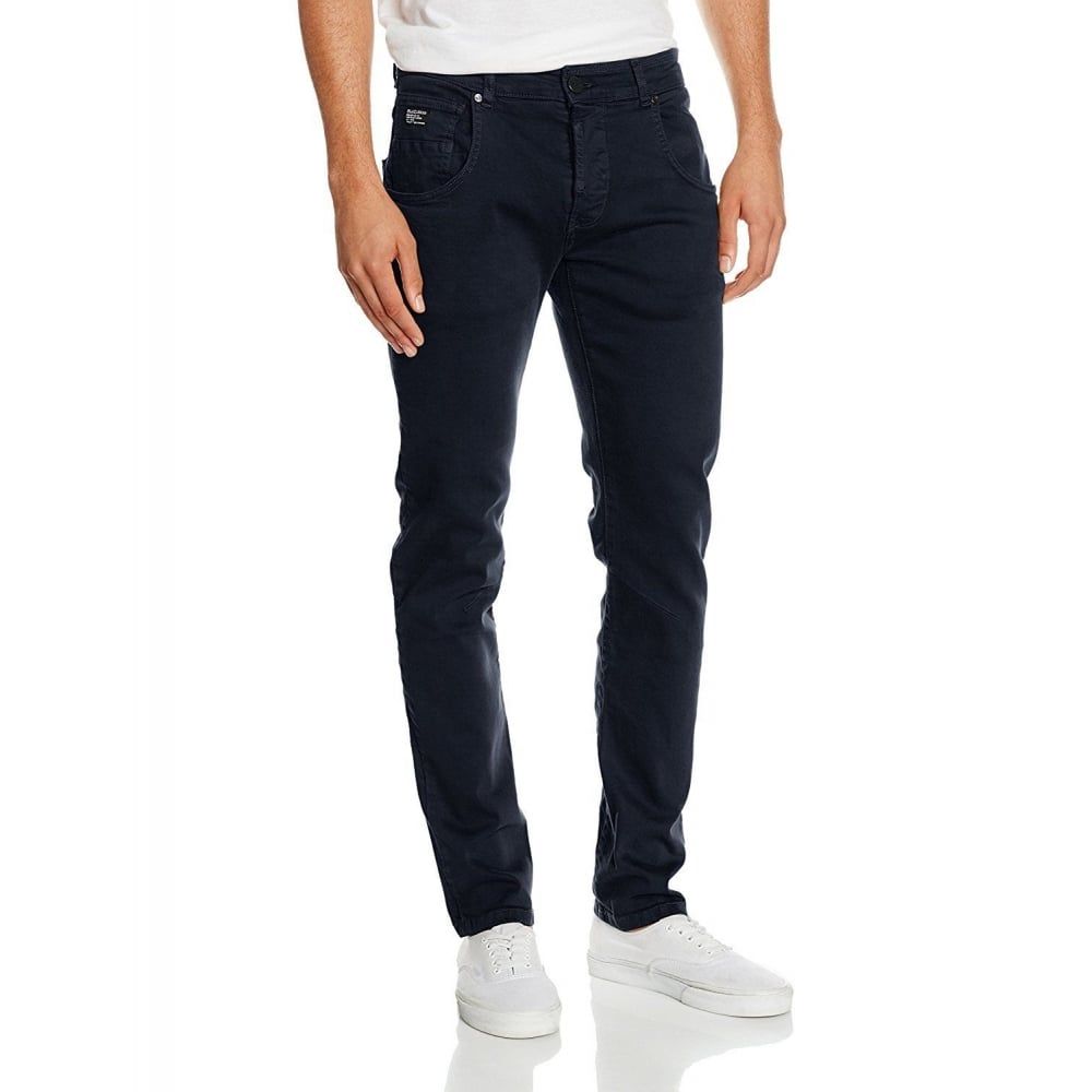 Firetrap Mens Parlin Designer Slim Fit Tapered Summer Chinos Pants Navy