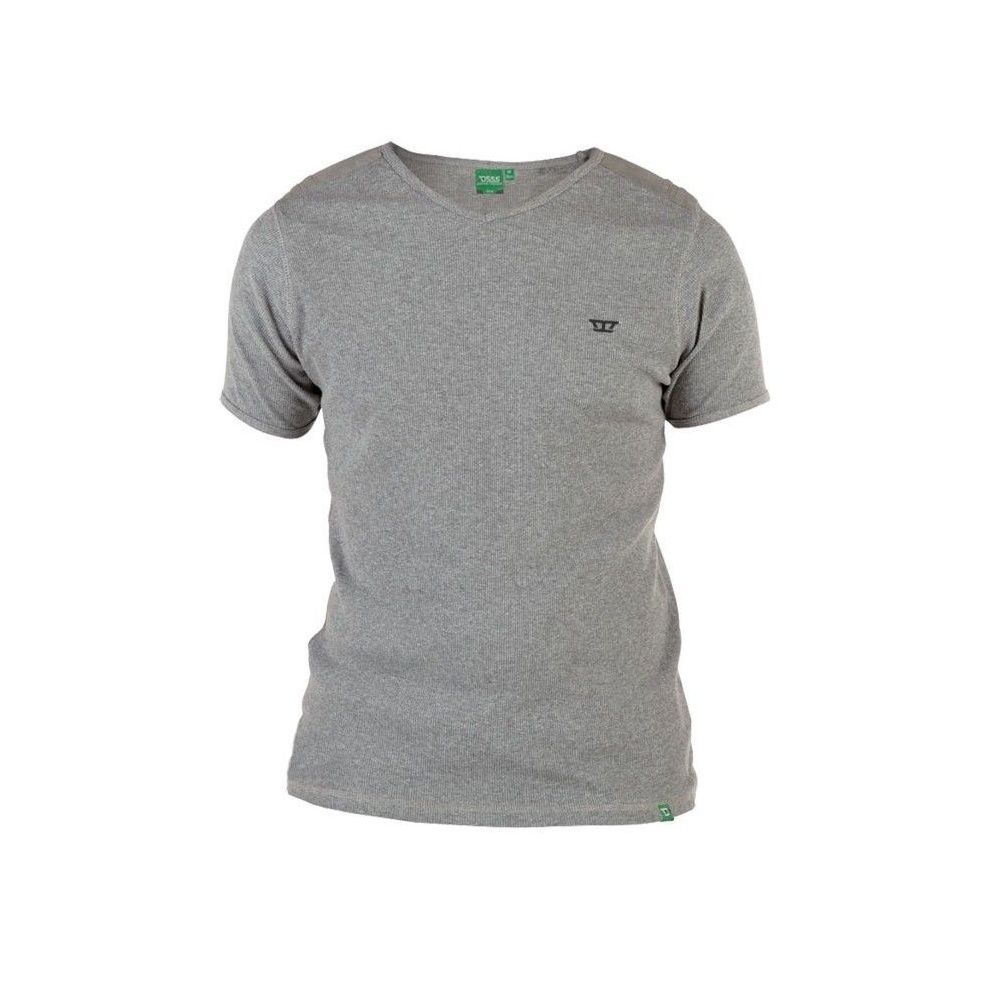 Ozark Mens New Ribbed V Neck Top Grey