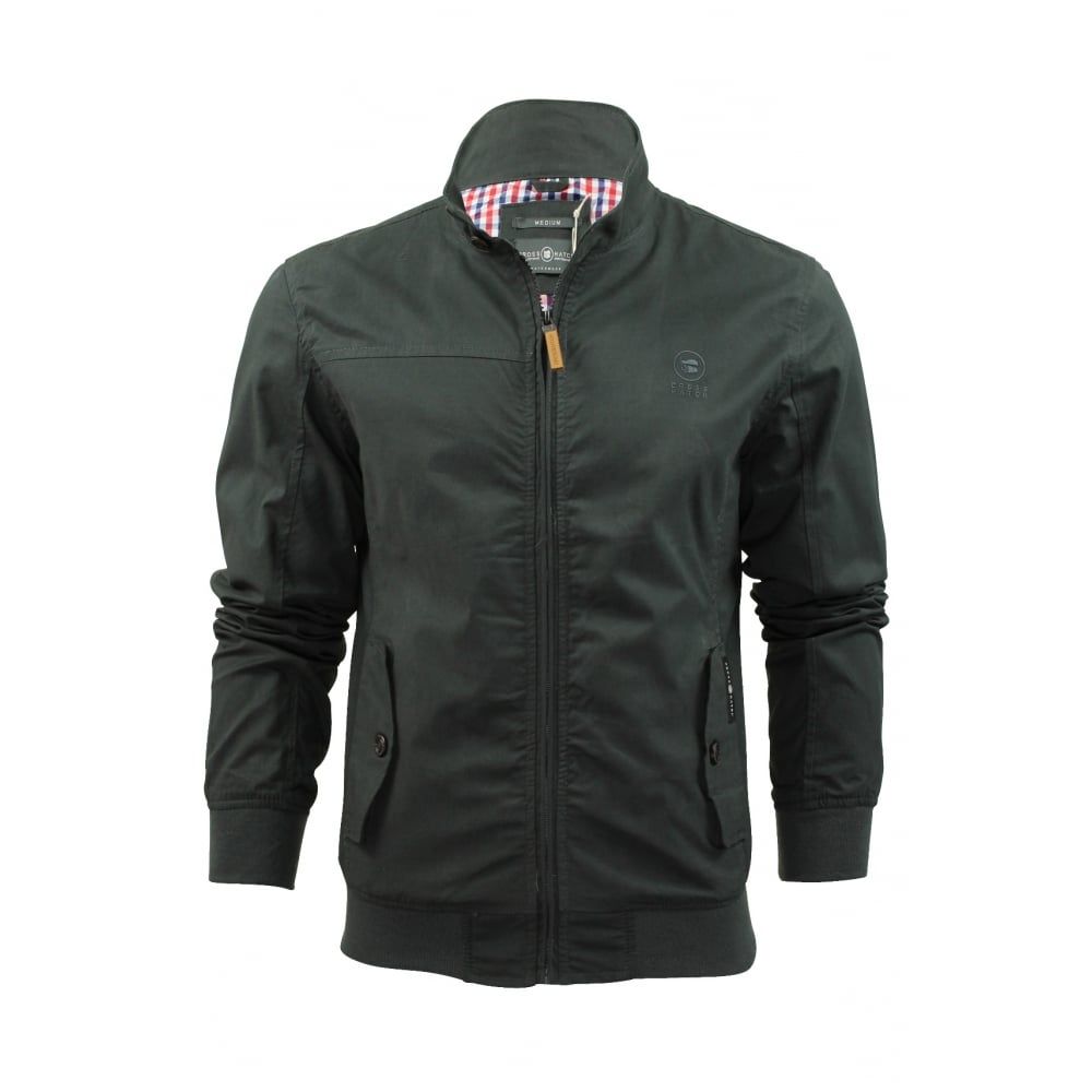 Crosshatch Mens Designer Harrington Harrinz 2 Jacket Magnet