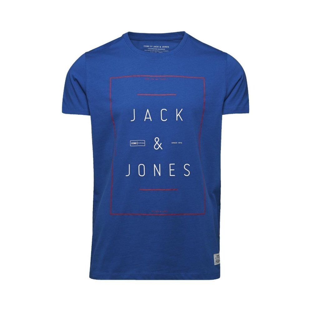 Jack and Jones Mens Designer Crew Neck Fame T-Shirt Blue