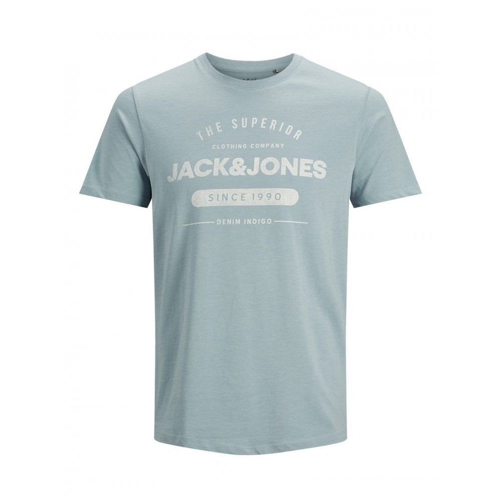 Mens Jack & Jones New Jeans Designer Classic T Shirt Faded Denim