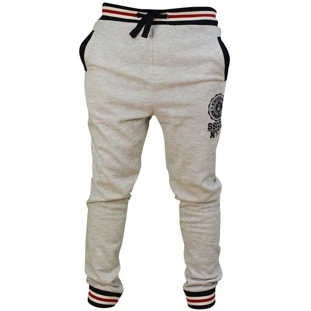 Soul Star Mens MP Sienna Fleece Lined Sweat Joggers Grey