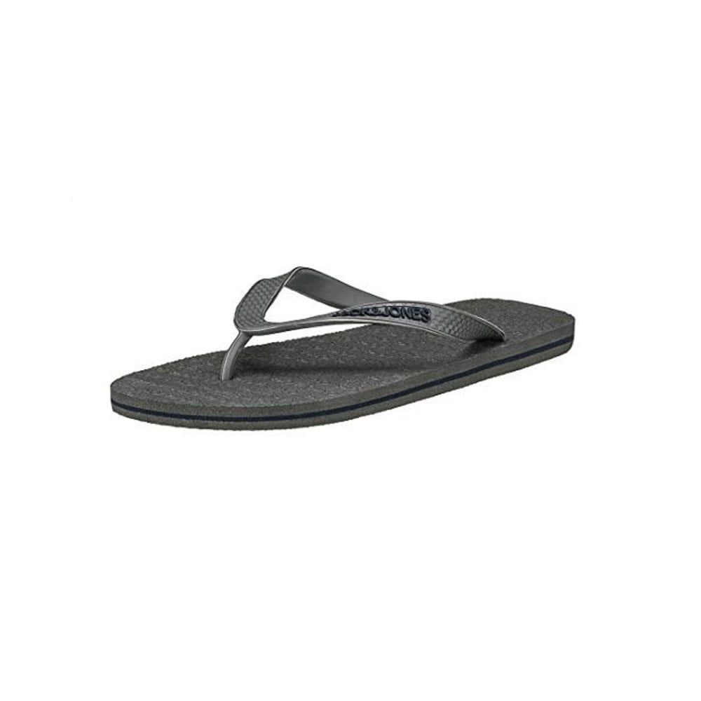Mens Jack & Jones New Branded Rubber Flip Flops Sandals Pewter