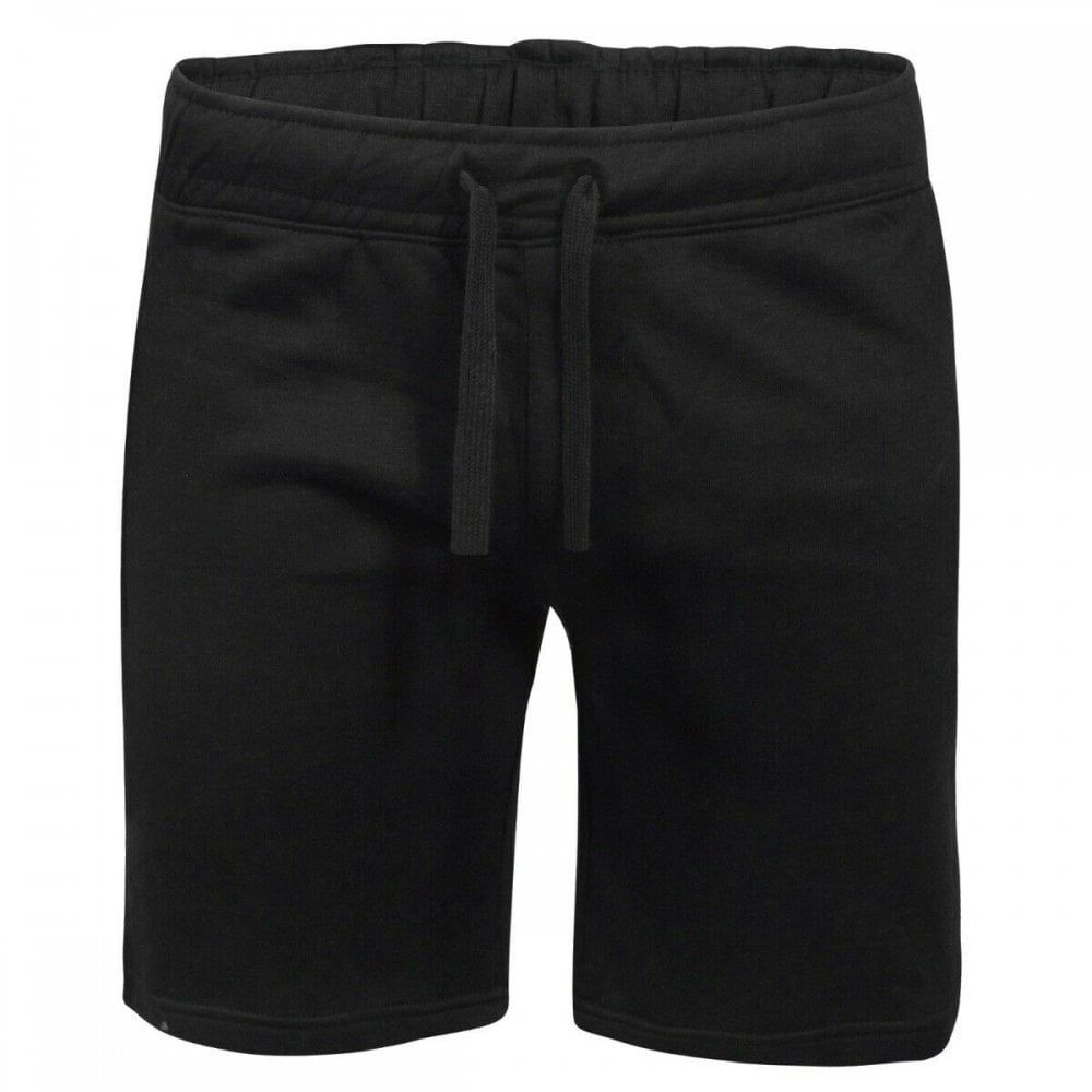 Threads Mens Fleece Shorts Elasticated Waist Jersey Summer Jogging Running Shorts Black