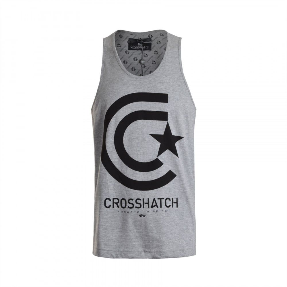 Crosshatch Mens Branded Kimmel Casual Vest Grey Marl