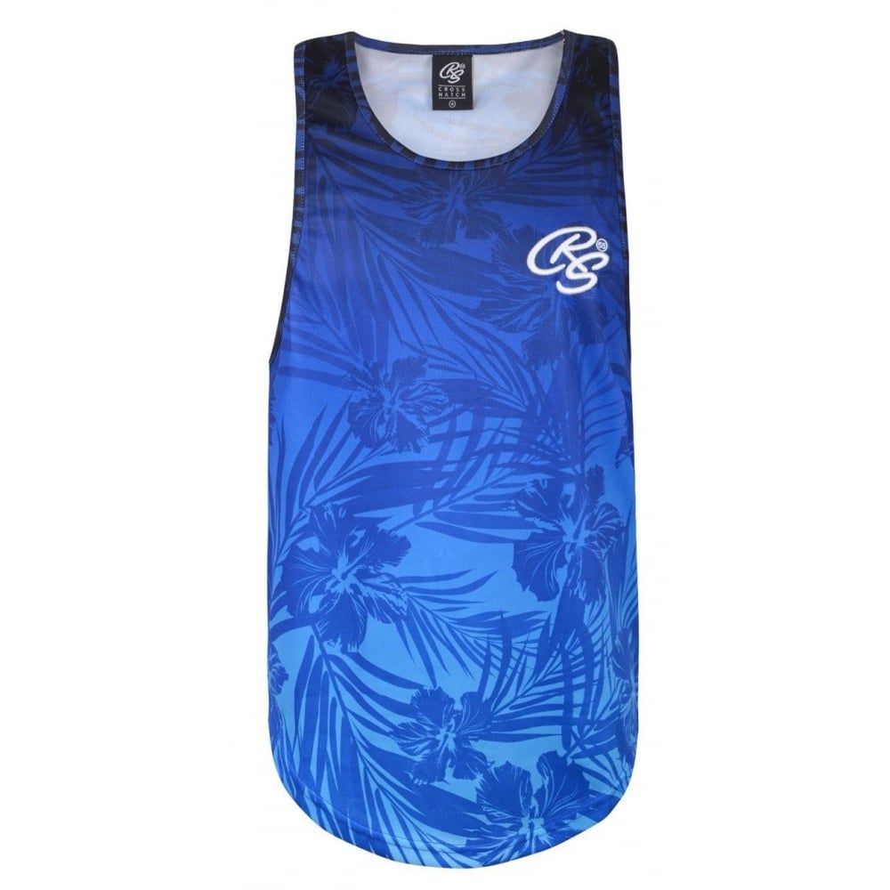 Crosshatch Mens New Weeton Printed Vest Casual Vest Blue