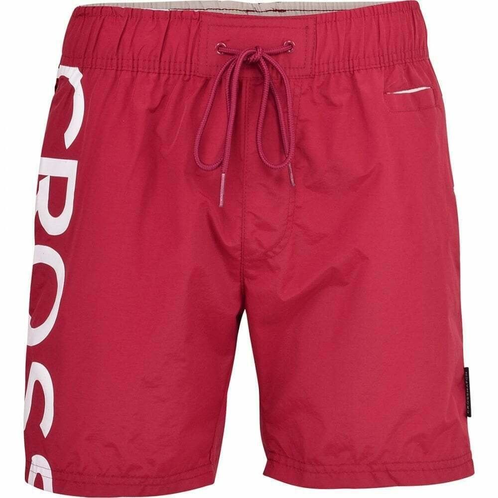 New Crosshatch Mens Designer Shortgate Swimming Trunks Shorts Red
