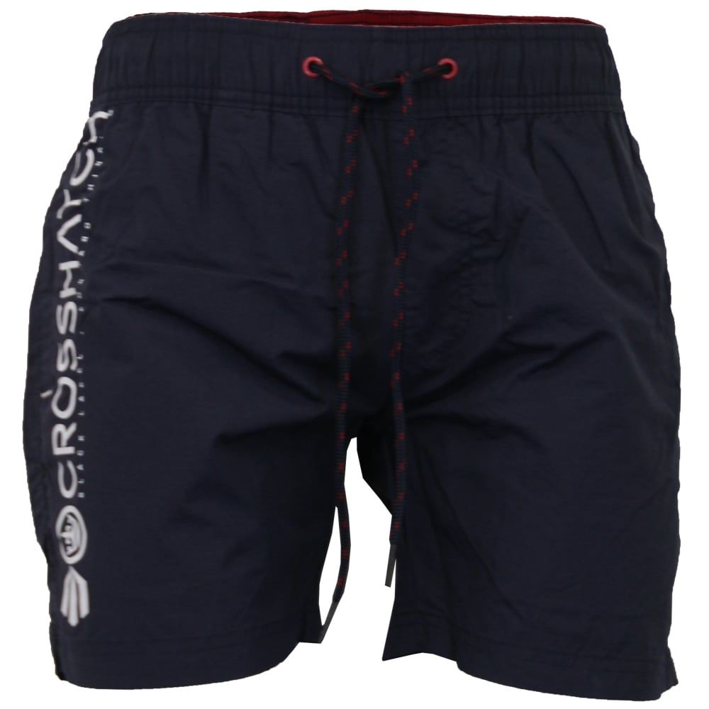 Crosshatch Mens Designer Kavana Swimming Trunks Shorts Navy