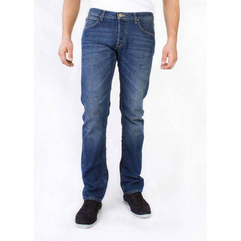 Daren Regular Slim Stonewash Used Look Jeans