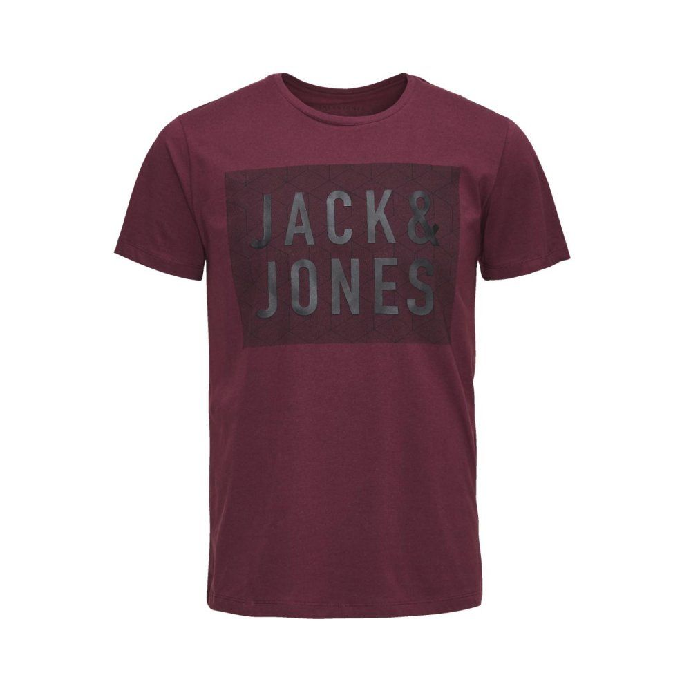 Jack & Jones Mens JJCO Rider Branded Applique T Shirt Fig