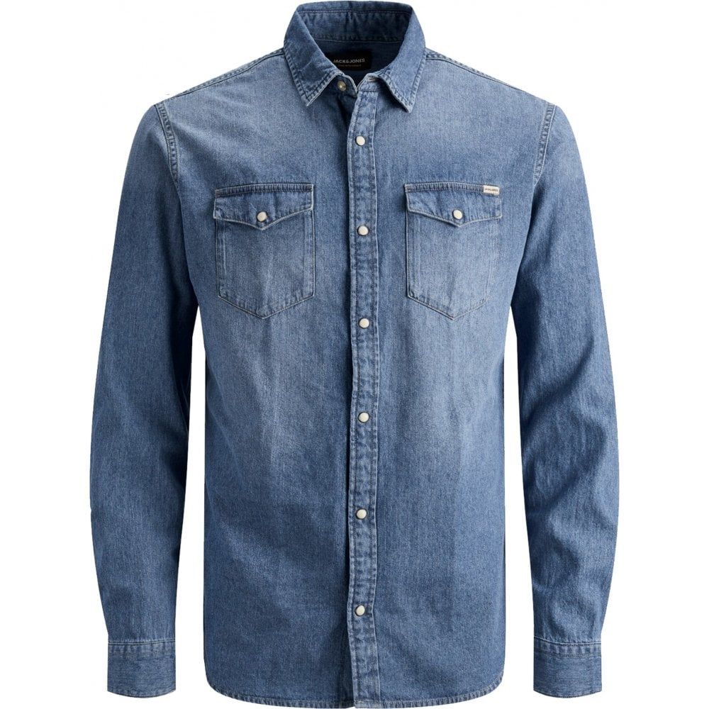Jack & Jones Mens Vintage New Sheridan Denim Shirt Denim Blue