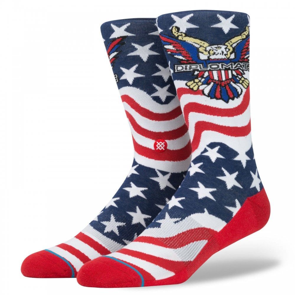 Stance Mens New Classic Crew Comfort Anthem Dipset Socks Blue
