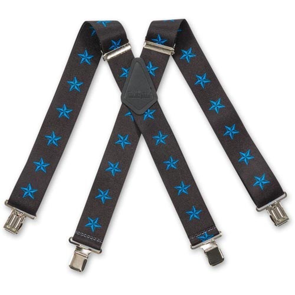 Brimarc Mens Heavy Duty Nautical Star Braces Trouser Belt Suspender 2" 50mm Wide 