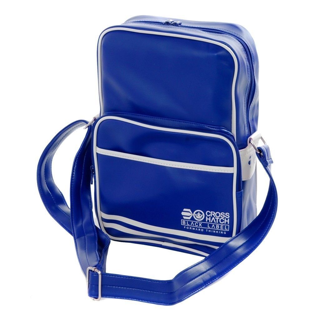 Walbrook PU Crossbody Messenger Travel Bag Royal Blue