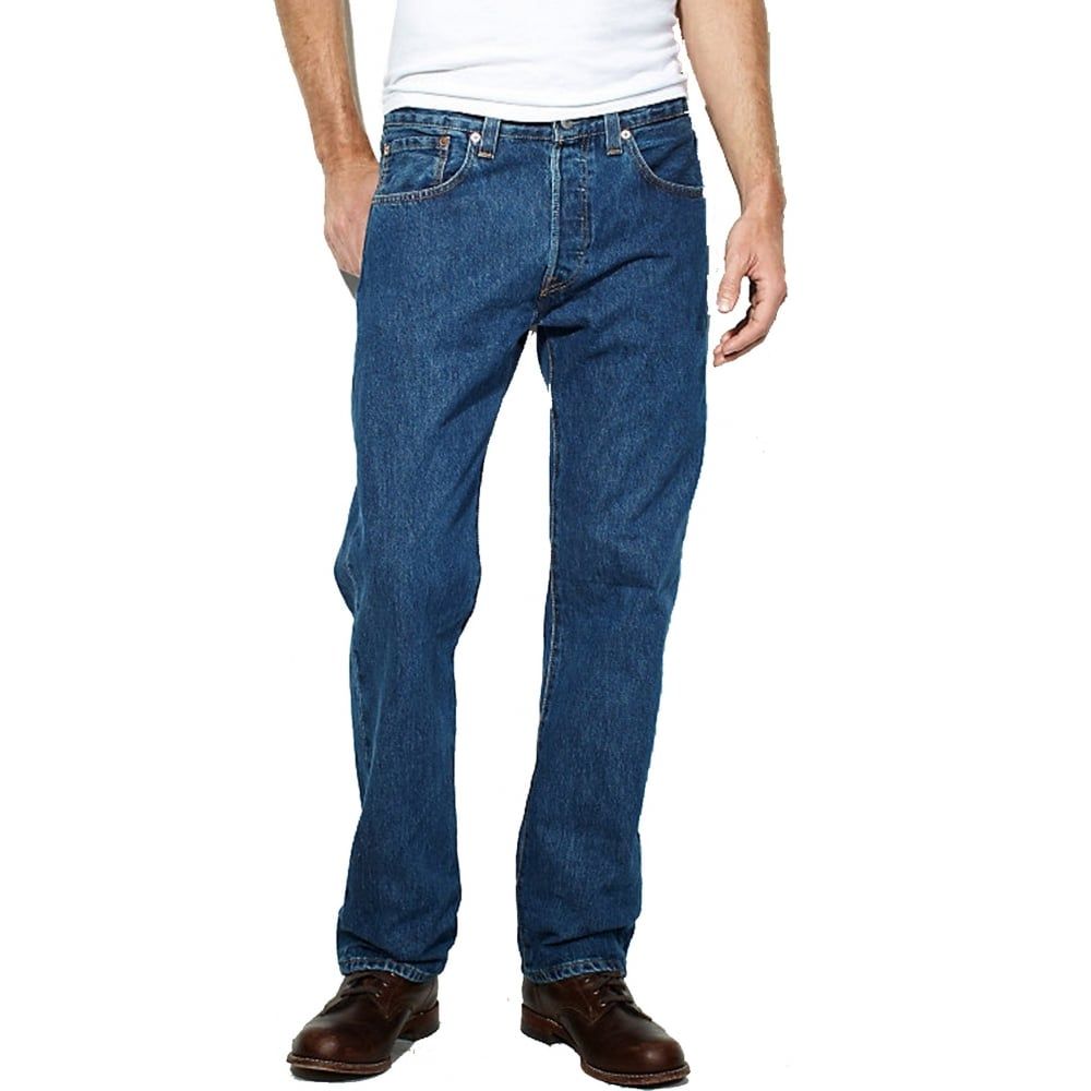 Levis Original Mens 501 Comfort Fit Jeans Stonewash Blue