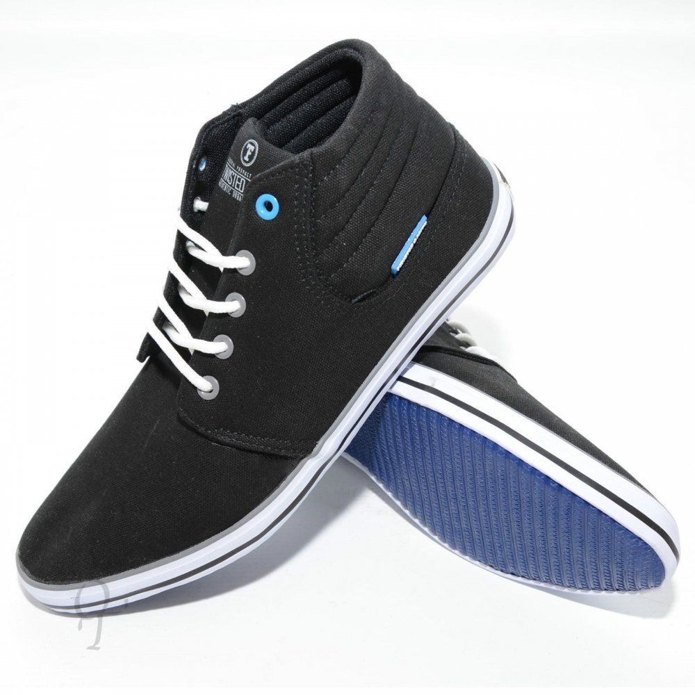 P76 Canvas High Tops Pumps Lace Ups Black