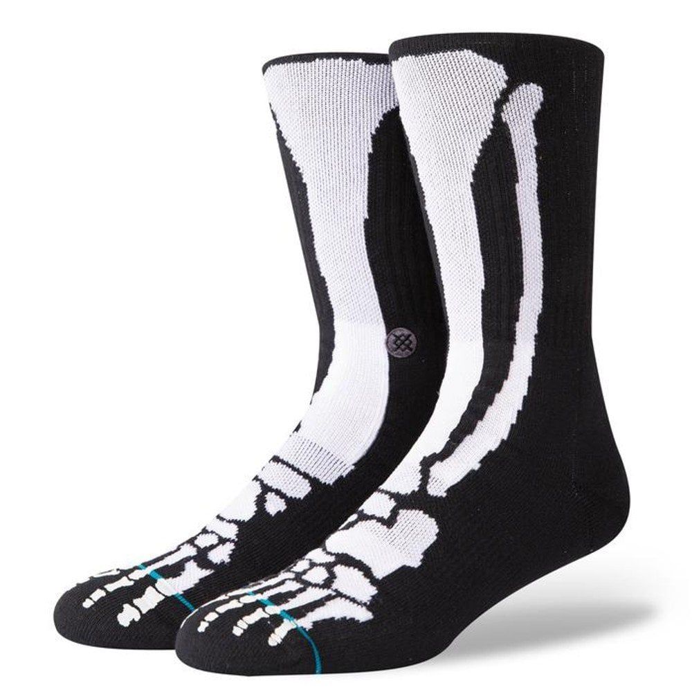 Stance Mens New Classic Crew Anthem Bones Comfort Black Socks