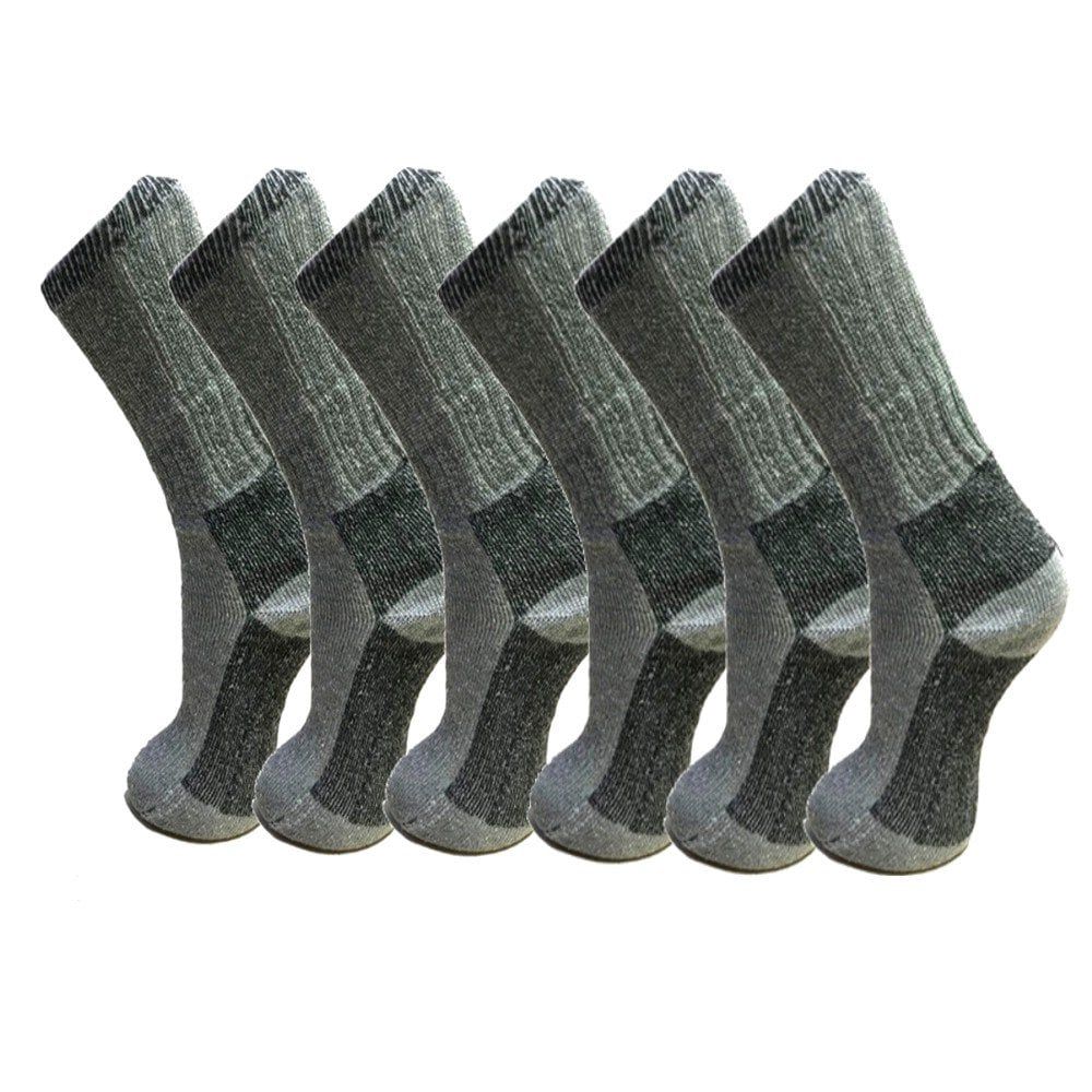 Fresh Feel New Socks Mens Merino Wool Boot Socks Adults 6 Pairs