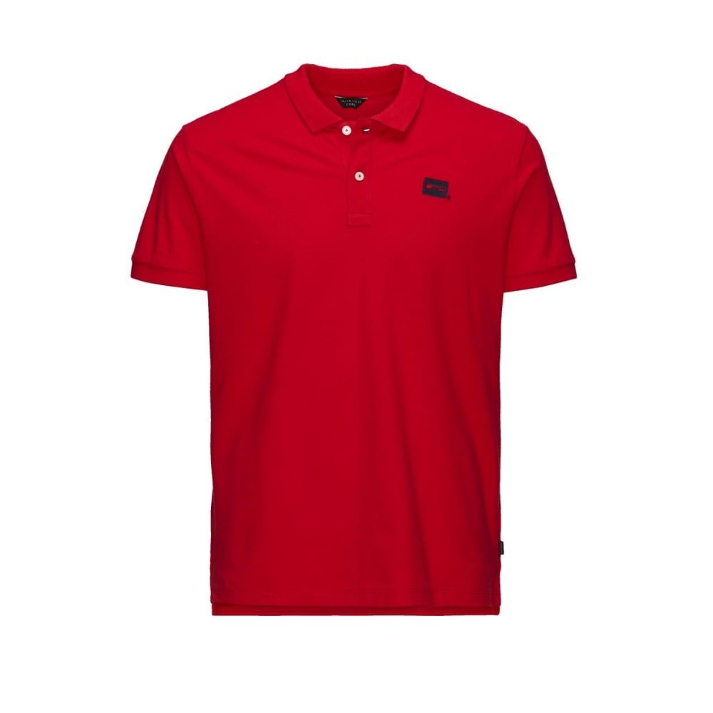 Jack & Jones Basic Designer Polo Shirt Navy Chinese Red
