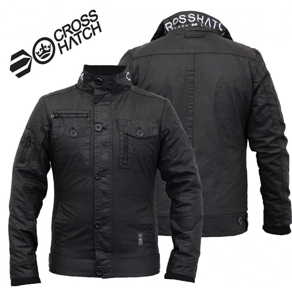Crosshatch Mens Designer Plixlite Padded Full Zip Winter Jacket