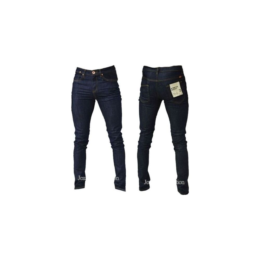 Designer Super Skinny Leg Stretch Jeans Raw Denim