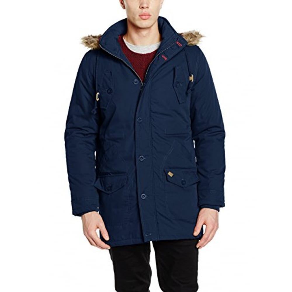 Lee Cooper Mens New Bitton Vintage Mod Fishtail Parka Midnight