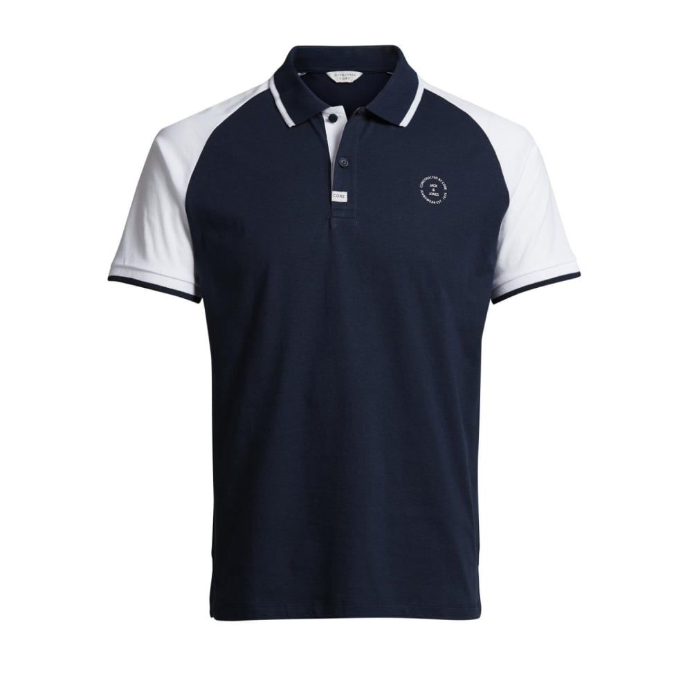 Jack & Jones Mens Casual Witt Slim Fit Polo Shirts Navy Blazer