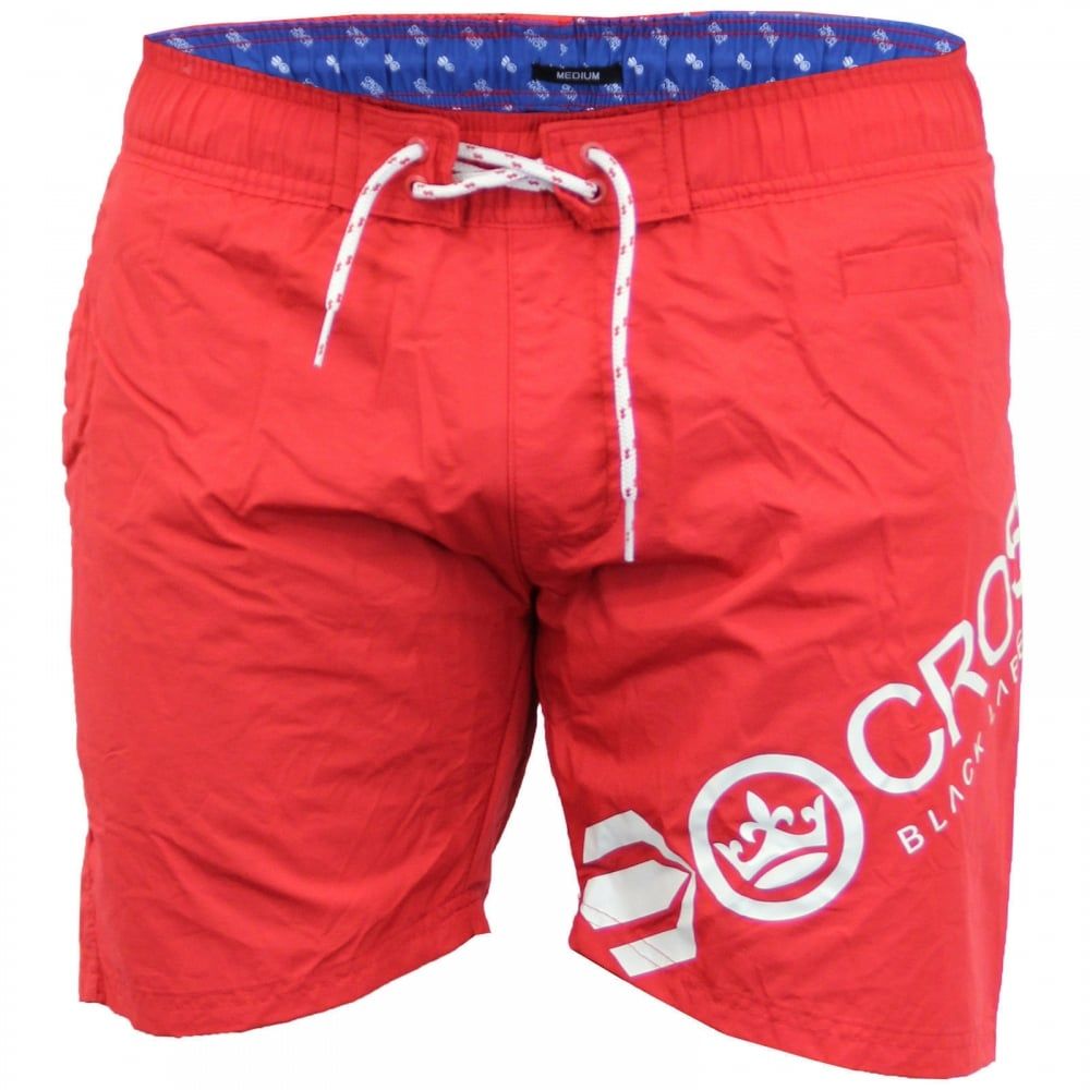 Crosshatch Mens Designer Makins Swimming Trunks Shorts Barbados Cherry
