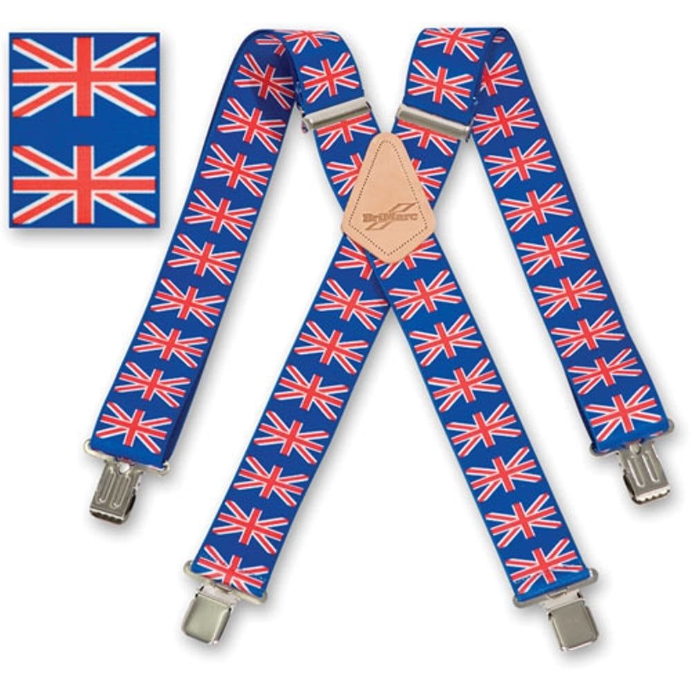 Brimarc Mens Heavy Duty Union Jack Braces Trouser Belt Suspender 2" 50mm Wide