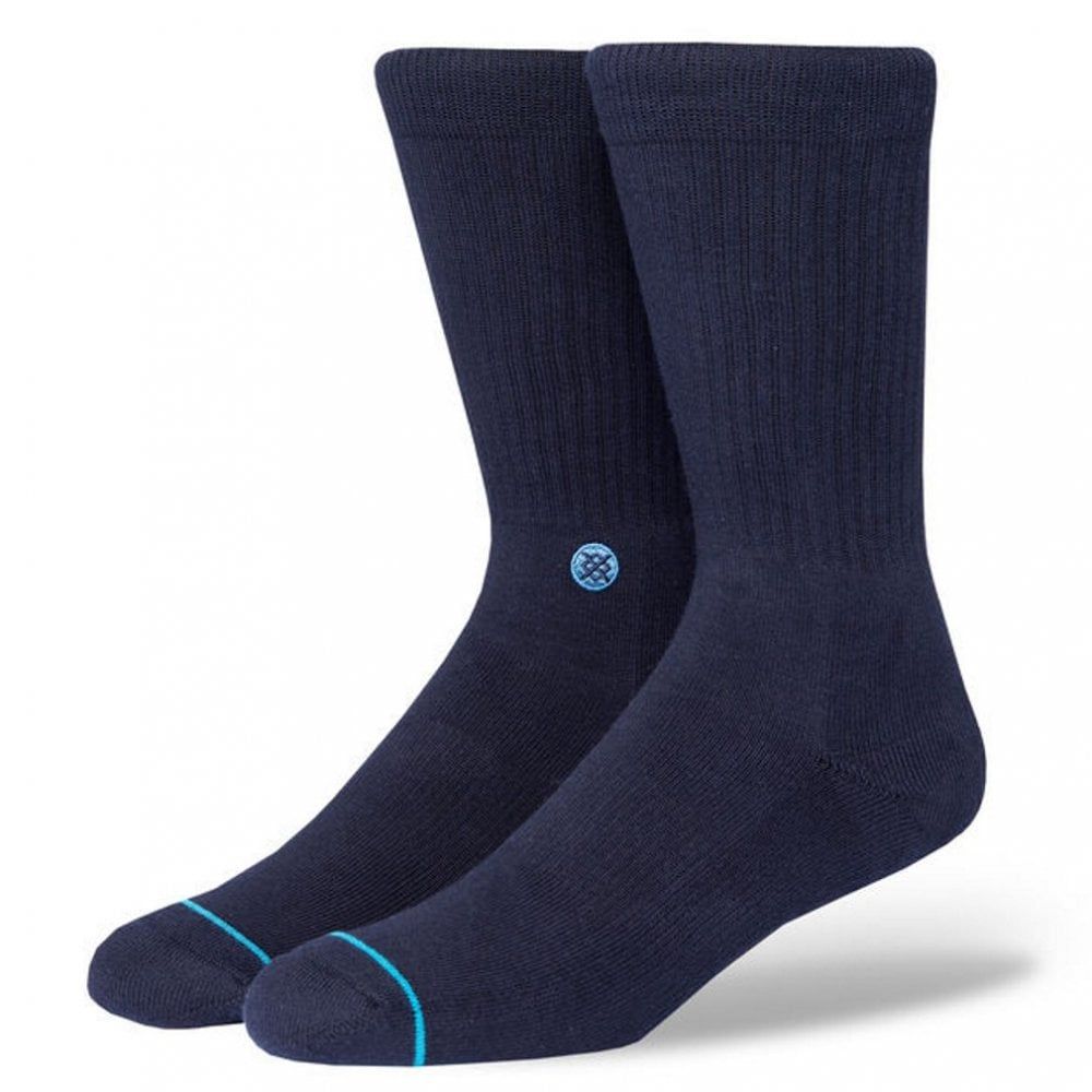 Stance Mens New Classic Crew Comfort Icon Anthem Socks Navy