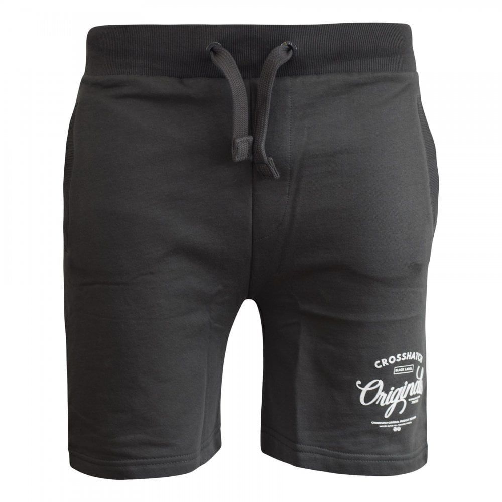 Crosshatch Mens New Designer Lunton Jogger Casual Summer Shorts Raven