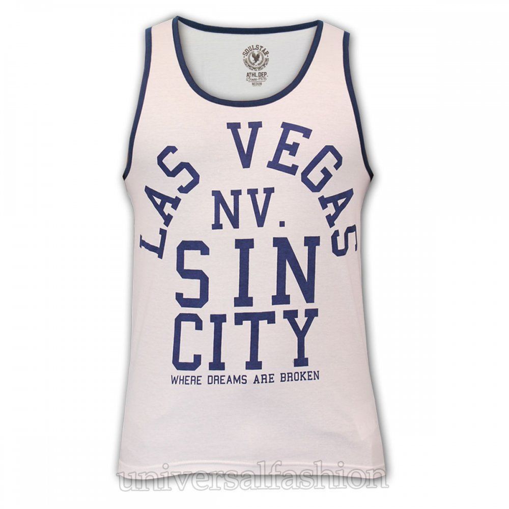 Soul Star Las Vegas Sin City Casual Vest White