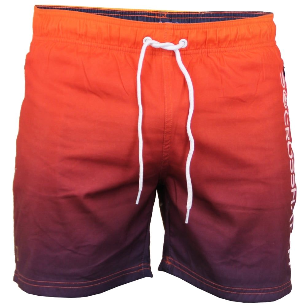 Crosshatch Mens Designer Norlane Swimming Trunks Shorts Sunset