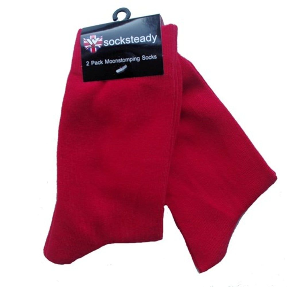 Warrior Mod Man Skin Head Design Socks 2 Pack Red Scooter Skinhead