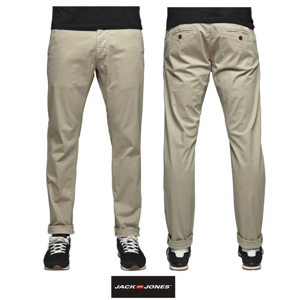 Jack & Jones Mens New Bolton Dean Chinos White Pepper