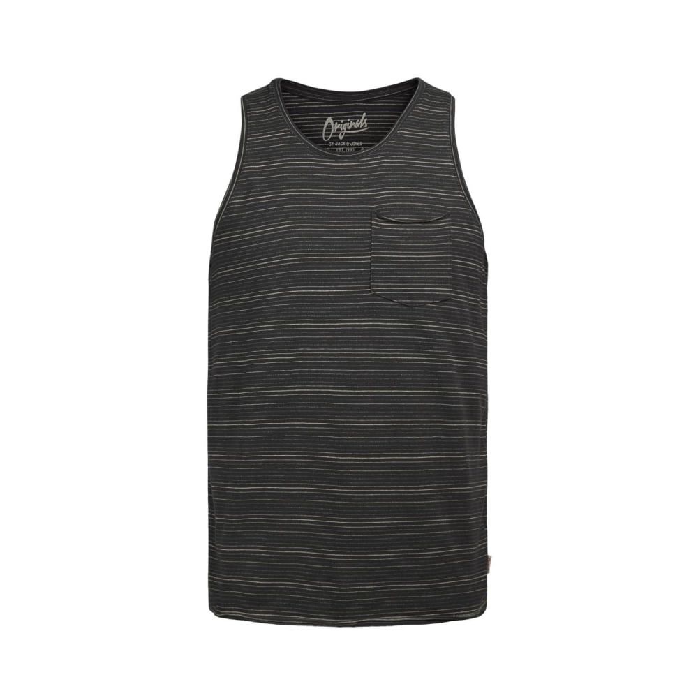 Jack & Jones Mens Designer Branded Pasadena Striped Tank Vest Anise Flower