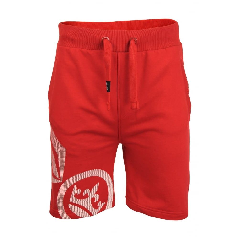 Crosshatch Mens New Designer Ormiston Jogger Casual Shorts Barbados Cherry
