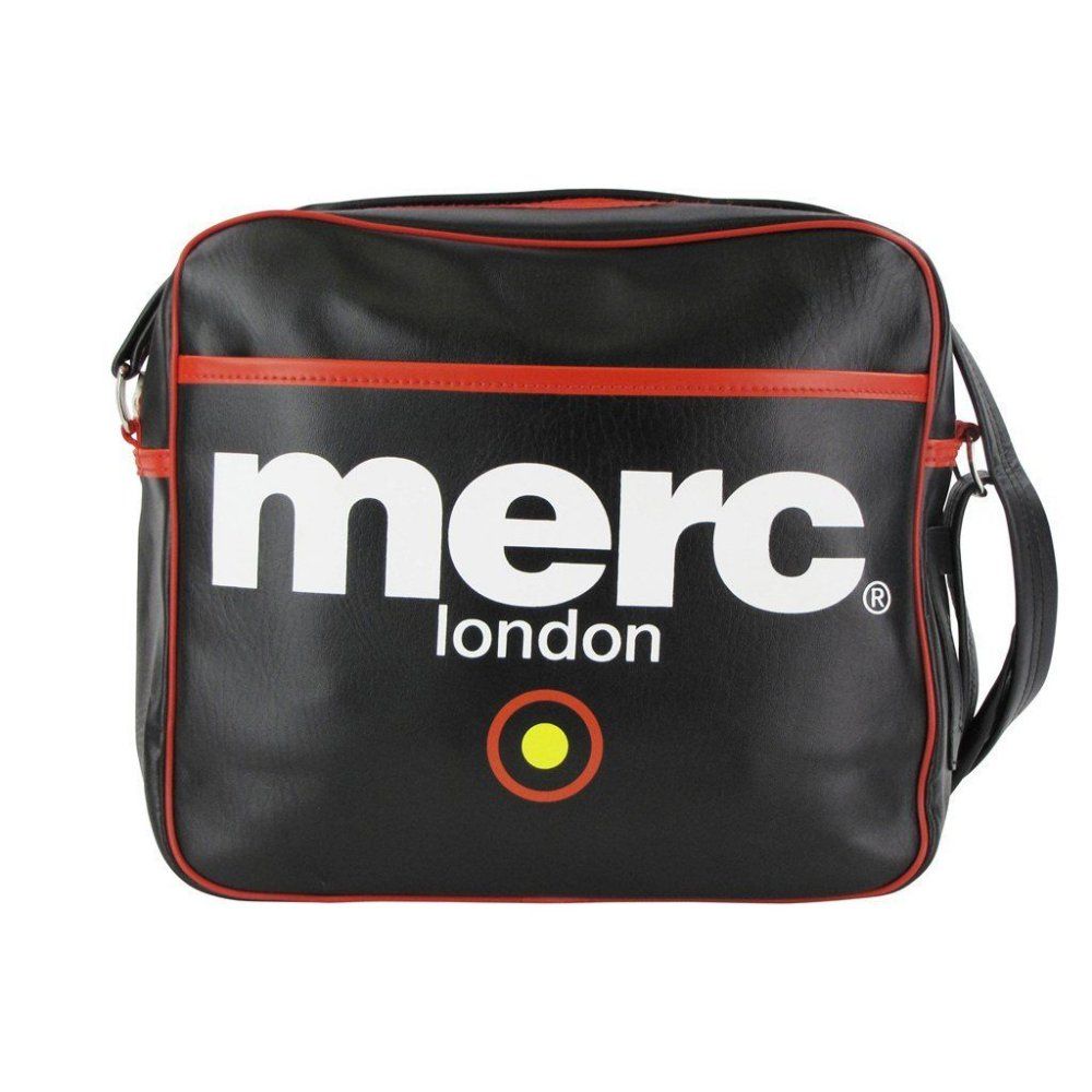 Merc London Air Line Messenger Bag Black