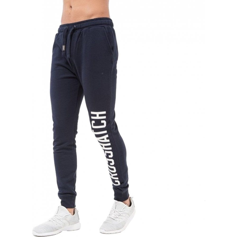 Crosshatch Mens Rampton Track Suit Bottoms Sweat Pant Jogger Bottoms Navy