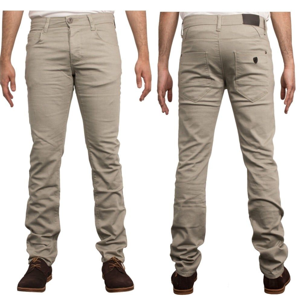 Enzo New Mens Skinny Slim Fit Stetch Designer Stone Jeans Chinos