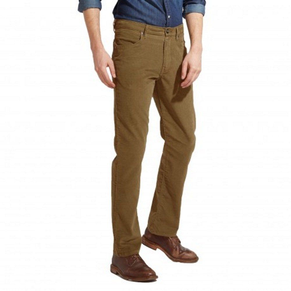 Wrangler Arizona Stretch Regular Fit Straight Leg Authentic Cords Safari Khaki