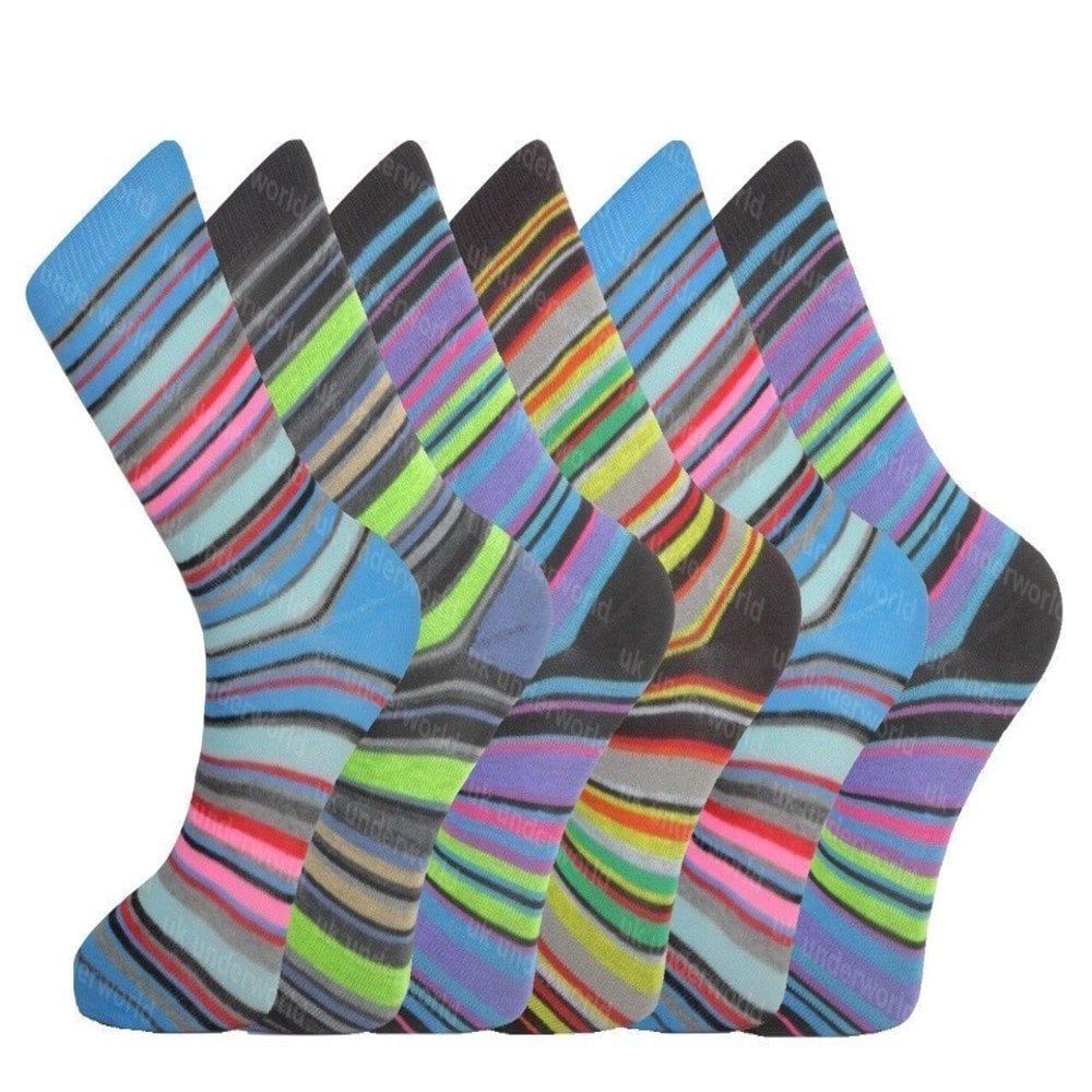 Design Socks Mens Coloured Design Socks Smart Suit Work Golf Cotton Blend Adults 6 Pairs