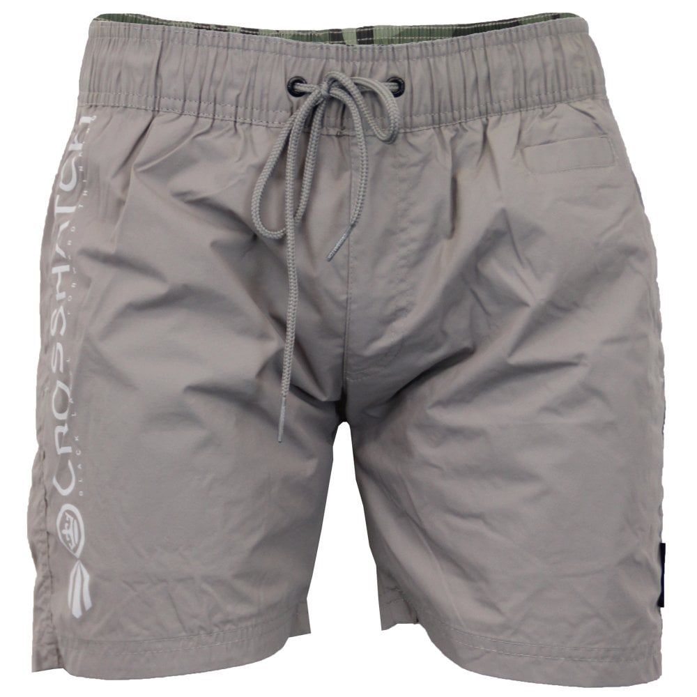 Crosshatch Mens Designer Pedro Swimming Trunks Surf Board Mesh Lined Shorts Titanium