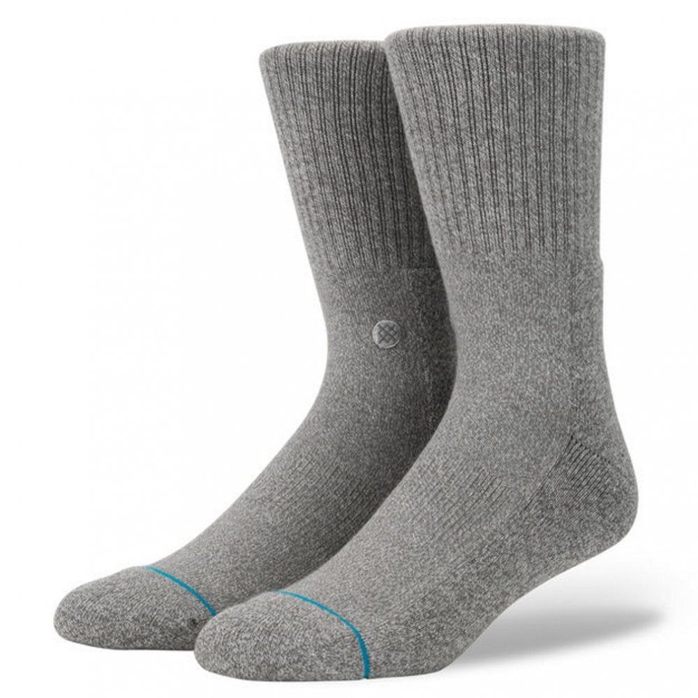 Stance Mens New Classic Crew Comfort Icon Anthem Socks Heather Grey